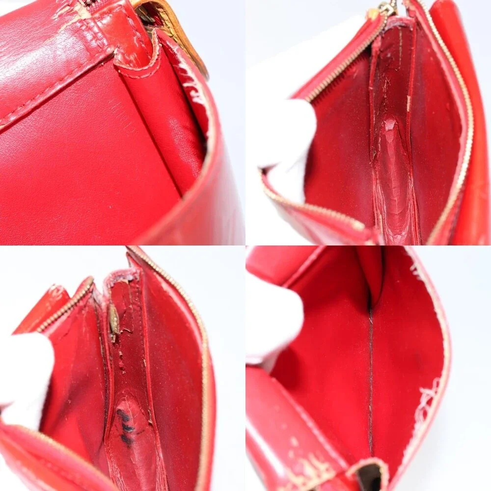 Louis Vuitton Monogram Vernis Motto Accessory Pouch Red